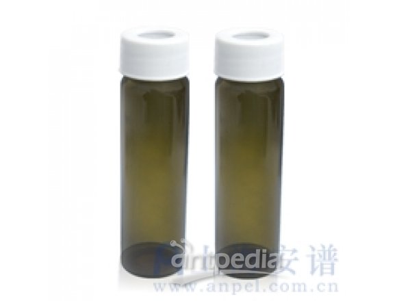 ANPEL 24-400螺纹口EPA瓶白色开孔拧盖，不含隔垫
