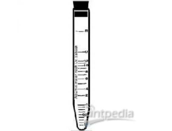 SPARE PARTS:  PLASTIC TUBE FOR ALBUMINIMETER  ACC. ESBACH, CONICAL BOTTOM