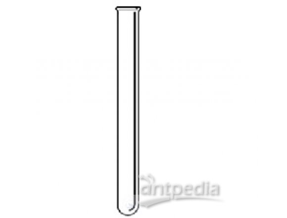 TEST TUBES, FIOLAX-BOROSILICATE- GLASS,   WITH RIM, ROUND BOTTOM, L. 130 MM, O.D. 14 MM