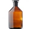 BOTTLES, CONICAL SHOULDER, NARROW MOUTH, 50 ML,  SODA-GLASS, W. ST-STOPPER MADE OF AMBER GLASS