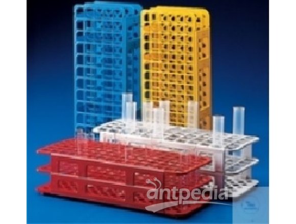 TEST TUBE RACKS, DIVISIBLE, PP, 24 HOLES,  AUTOCLAVABLE UP TO 121 °C, FOR TEST  TUBES O.D. 30 mm, C