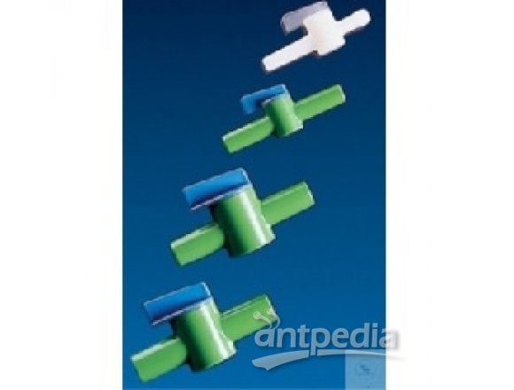 STOPCOCKS, HDPE HOUSING, PP PLUG,   SUITABLE FOR PRESSURE UP TO 0,5 BAR,   BORE: 10,9 MM, FOR TUBING