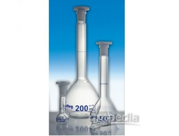 100ml A级容量瓶、蓝标、PE顶塞、ST14/23