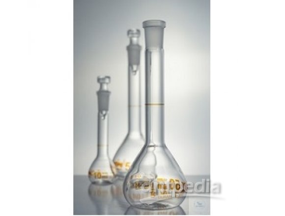 250mL，容量瓶，USP级，透明，3.3玻璃，误差±0.12 mL，ST 14/23，玻璃顶塞，棕标，含证书