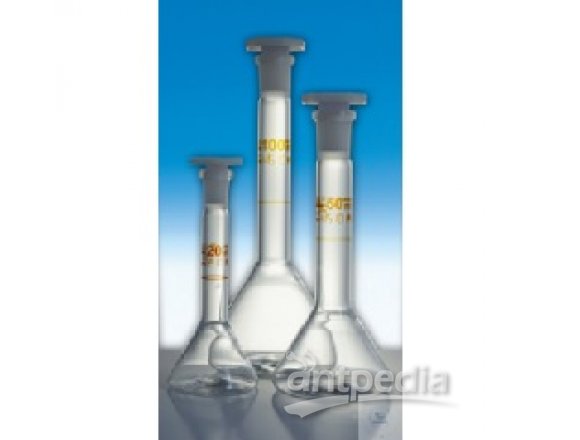 VOLUMETRIC FLASKS, TRAPEZOIDAL, WITH  ST-PE-STOPPER, DIN-A, CONF. CERT.,  25 ML, ST 12/21, DIFFICO B