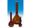 2000ml A级 棕色玻璃容量瓶，PE材质顶塞，白标