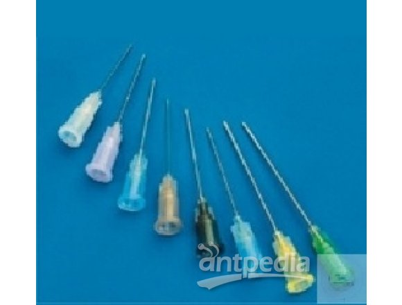 Injection needles, ? 0.6 x L 100mm, extra long,  with chromed-messing Luer-Lock tip, stainless steel  Case = 12 pcs.