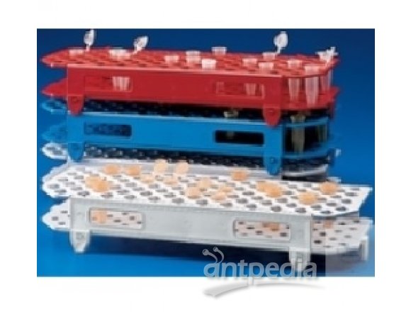 TEST TUBE RACKS, PP, DIVISIBLE;  100 HOLES, AUTOCLAVEABLE; FOR REACTIONS  VESSELS; COLOR YELLOW;  DI