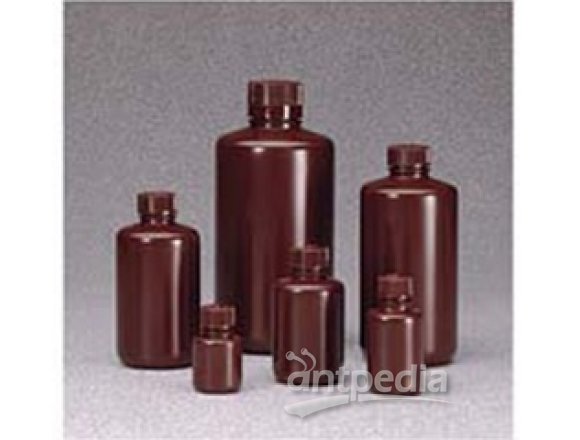 琥珀色窄口瓶，琥珀色高密度聚乙烯；琥珀色聚丙烯螺旋盖，8mL容量
