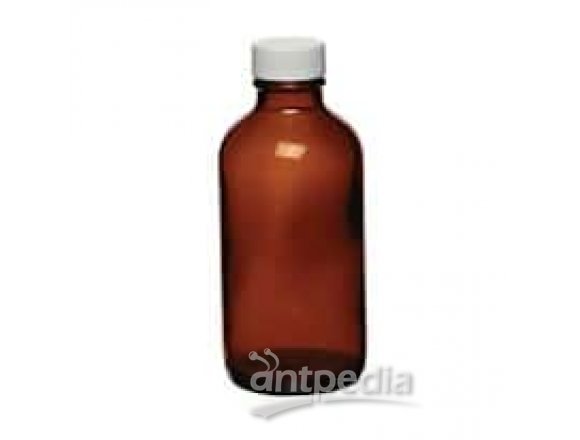 Cole-Parmer Bottle, Amber Boston Round, 4 oz, 24/cs