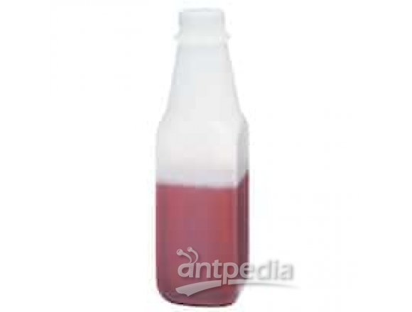 Cole-Parmer Short Square HDPE Bottles w/ Handle, 1 qt (950 mL), 54/Pk