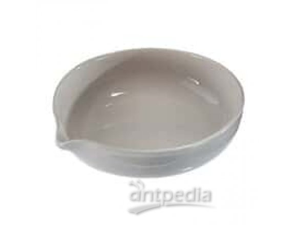 CoorsTek 60232 Porcelain Shallow-Form Evaporating Dish, 75 mL; 18/Cs