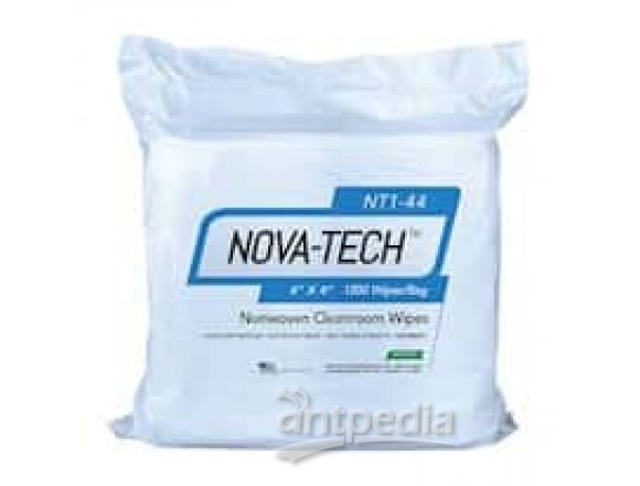 High-Tech Conversions NT1-66 Cleanroom wipes, non-woven, lint-free, polyester/ cellulose blend, 6" x 6", 600 wipes per bag, 6000/CS