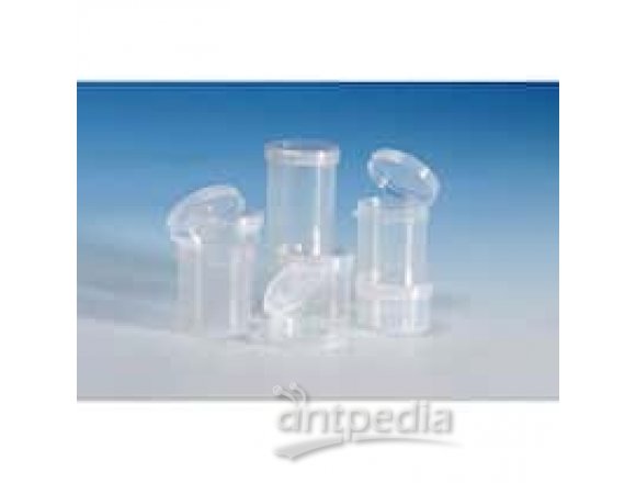 Hinged-lid vial, 1.25" OD, 30.2 mL, 1300/CS