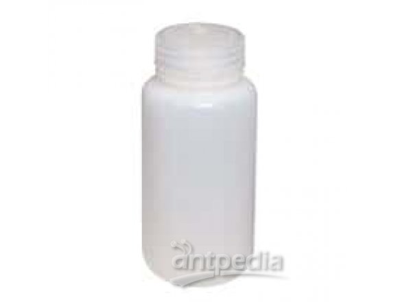 Thermo Scientific Nalgene 2189-0008 Economy HDPE Wide-Mouth Bottle, 250 mL, 12/pk