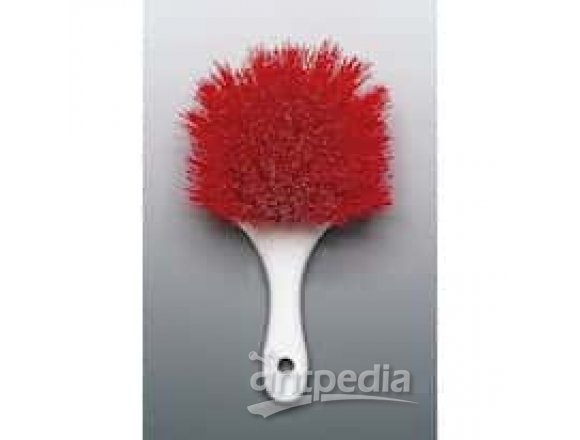 Utility Brush with 8" Handle, Polyester Bristles, Red