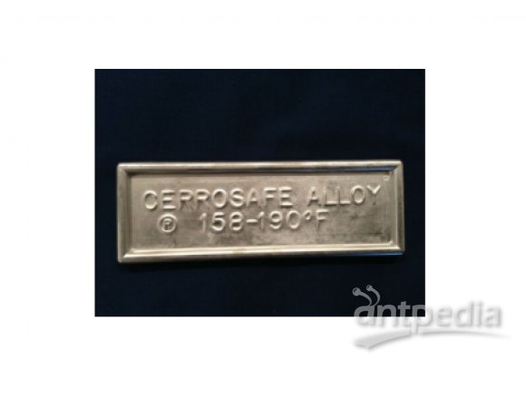 多为莱博 焊锡 铋铟合金  Cerrosafe 160-190 Chamber Casting Alloy 1/2 lb.ingot (7-8 oz.)