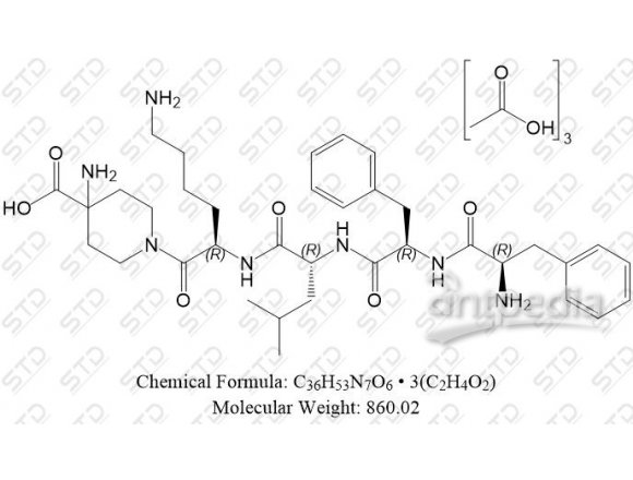 地克法林 三醋酸盐 1024828-77-0(free base) C36H53N7O6 • 3(C2H4O2)
