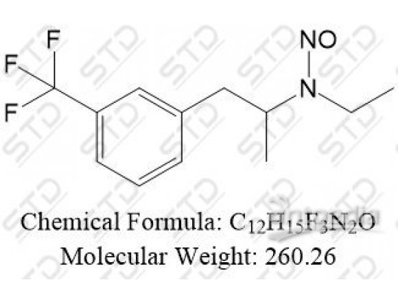 氟苯丙胺杂质15 (N-亚硝基氟苯丙胺) 19023-40-6 C12H15F3N2O