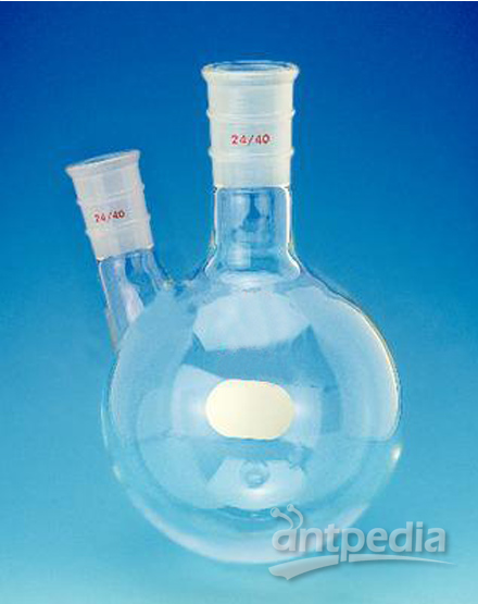 芯硅谷 R2648 斜二口烧瓶,高硼硅玻璃,100~250ml