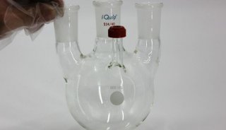 芯硅谷 F4021 侧边具螺纹的四口圆底烧瓶,高硼硅,500ml-2000ml